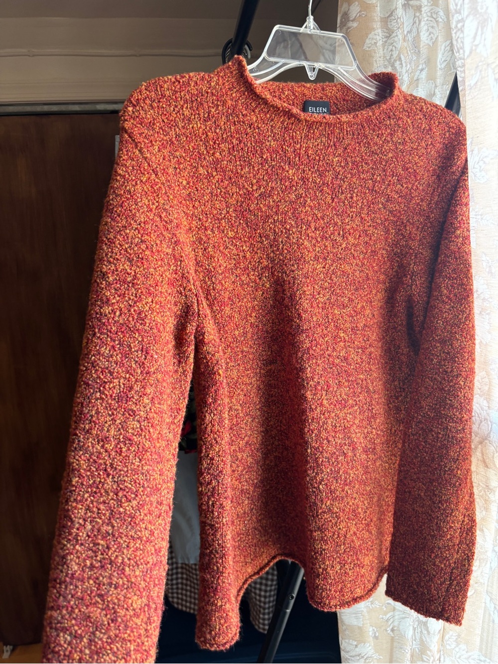 EUC Vintage Eileen Fisher Boucle Italian Yarn Wool Cashmere Sweater | Women's XL